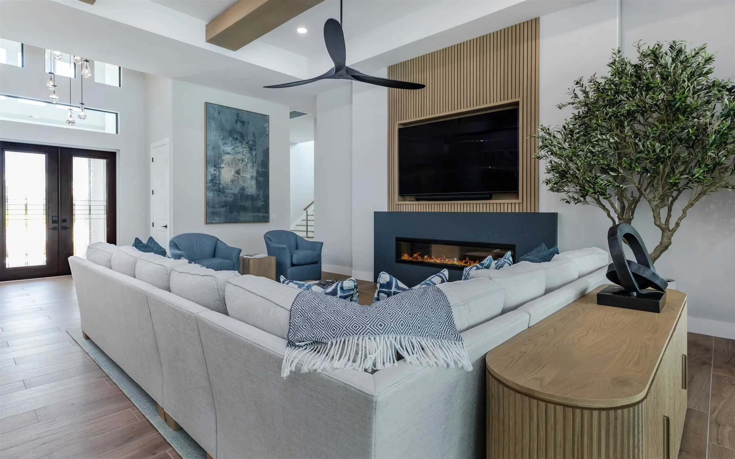 Interior living spaces at Villa Sauvage