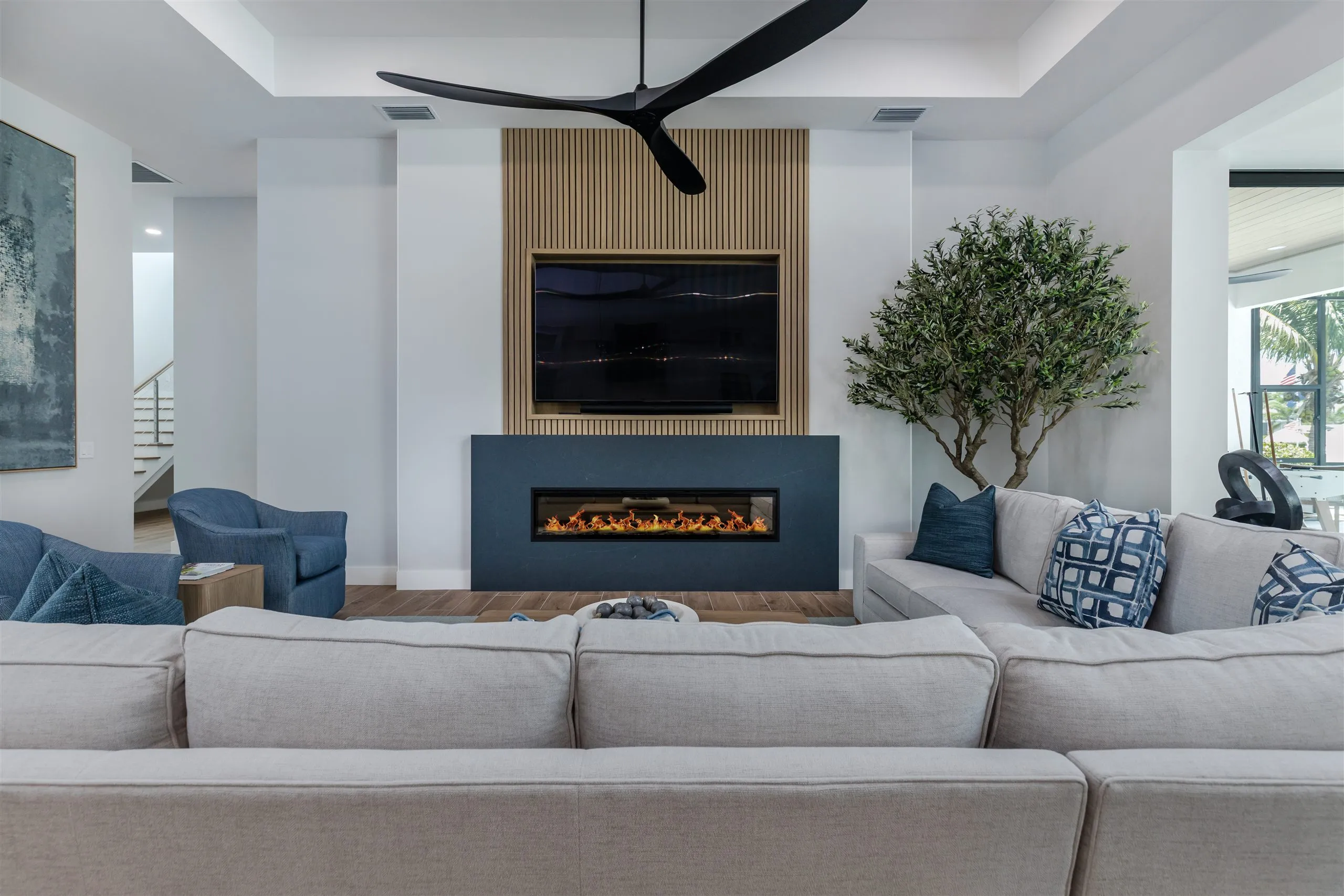Interior living spaces at Villa Sauvage