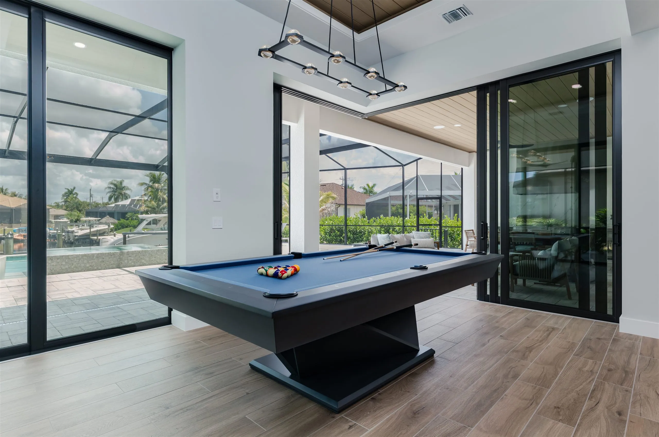 Game and entertainment spaces at Villa Sauvage